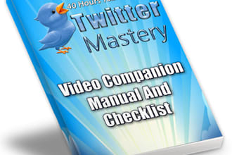 give you a 40 hr video tutorial course that anyone can become a Twitter marketing machine