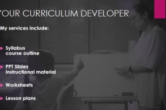 be your curriculum developer
