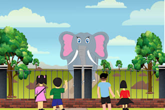 design colorful children illustrations for you