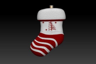 make 3d model of a christmas ornament