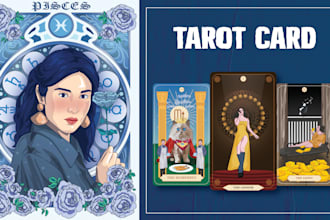 make illustration for tarot cards