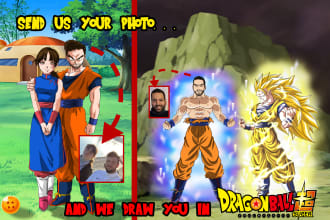 draw dragon ball custom portrait
