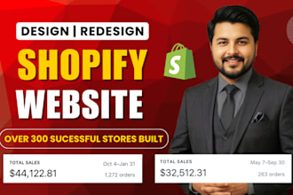 build shopify website, shopify ecommerce website development, revamp shopify