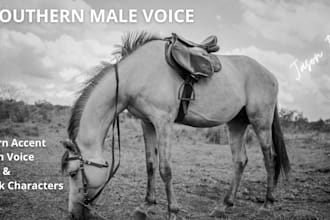 do a deep male  southern country western cowboy voice over