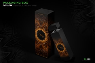 design elegant packaging boxes, labels with dielines