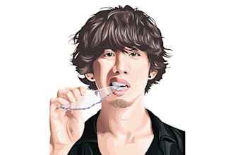 create realistic vector portrait of you