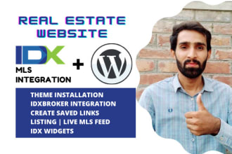 design real estate wordpress website with idx broker mls
