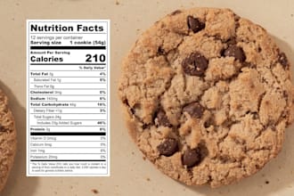 create nutrition facts labels for your food products