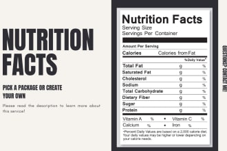 calculate nutrition facts for your recipe