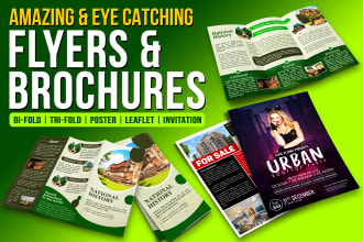design any bifold, trifold brochure, flyer, poster, leaflet