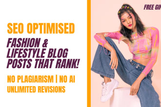 write SEO fashion, beauty and makeup articles and blog posts