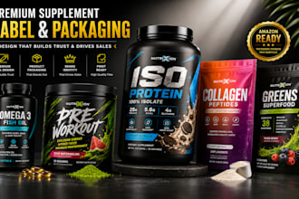 do supplement label design, supplement product packaging, vitamin bottle label