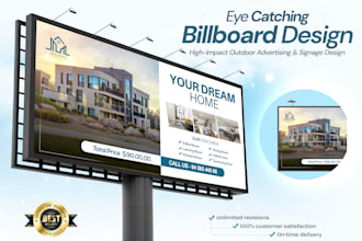 design eye catching billboard, signage and yard