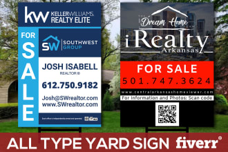 design professional and amazing real estate yard sign