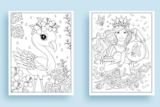 draw coloring pages for children and adult