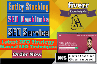 entity stacking SEO backlinks link building service first page google