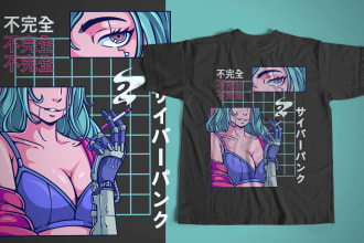 create unique anime illustration for your merch or brand