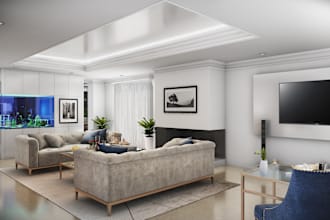 do rendering 3d interior, furniture, house, shop