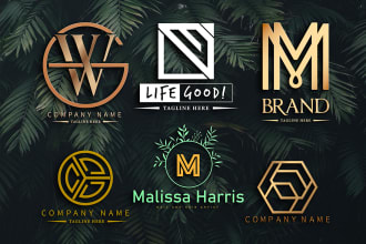 do modern monogram logo , initial letters fashion clothing brand design