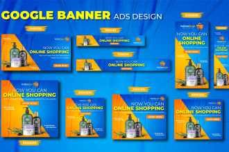 design attractive website banner, google banner ads or adwords ads, slider