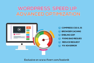 do wordpress website speed up and advanced optimization