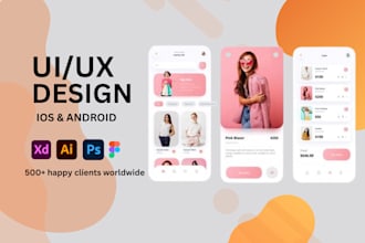 attractive mobile ui ux design or app ui ux design