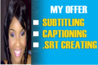 create custom srt files and captions for video subtitles