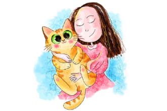 illustrate a cute cartoon for a person,couple or family