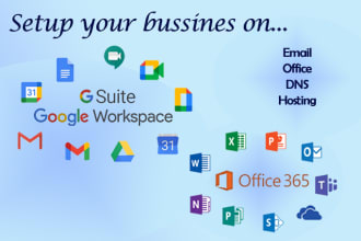 setup google workspace and 0365 email, dns