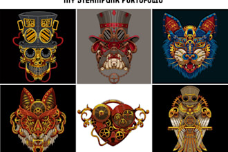 do custom steampunk themed t shirt designs