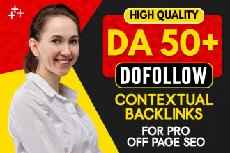 make da 50 dofollow contextual backlinks for off page seo