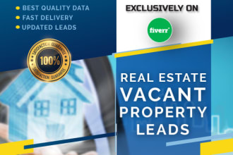 generate real estate  vacant house leads with skip tracing