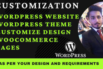 do wordpress website and theme customization per your design