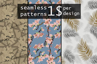create seamless patterns for you in just 24 hours