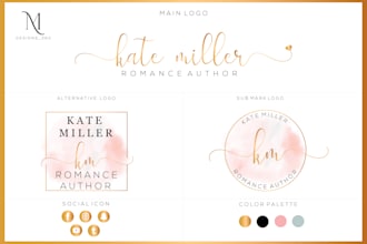 design elegant signature logo branding kit
