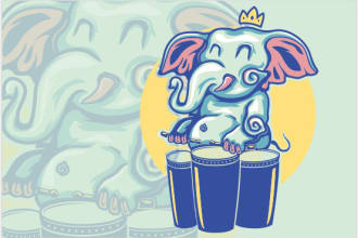 draw cartoon illustration for merchandise