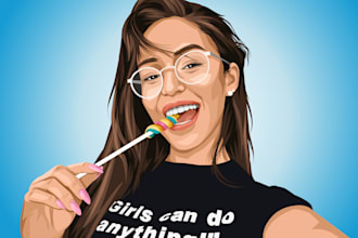 draw cartoon vector portrait from your photo