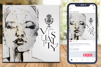 design a professional podcast cover art for you