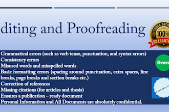edit and proofread essay, article or thesis
