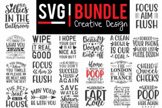 do creative svg lettering quotes bundle design