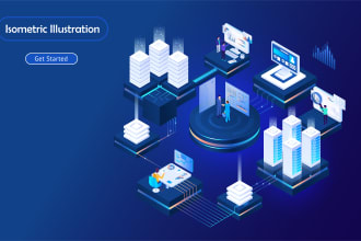 create flat and 3d isometric infographic illustration