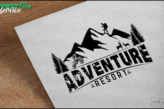 design vintage retro outdoor and rustic logo