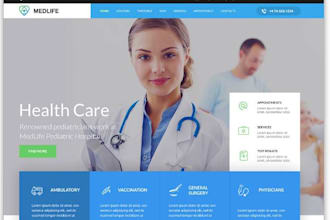 design professional clinic, dental, doctor, hospital, healthcare website, blog