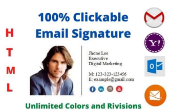 create clickable email signature or HTML email signature
