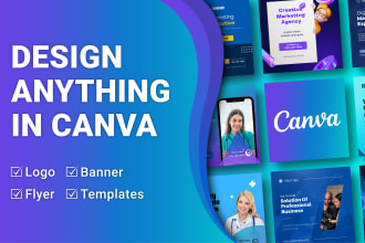 design social media posts, logo, flyers or anything in canva