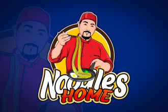 design attractive cartoon mascot logo