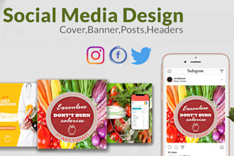design social media post and cover design