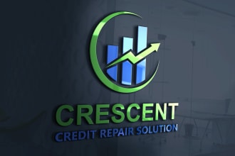 design credit repair accounting, tax, business consulting and financial logo