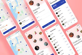 design creative and modern mobile apps UI UX