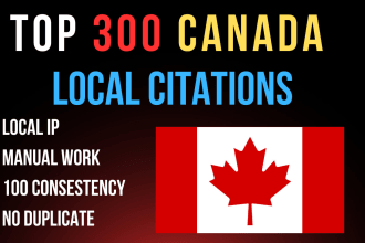 do 300 canada local citations and business directories for local seo